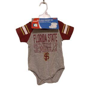 NCAA Florida State Seminoles Bodysuit Bib Bootie Set Size 9-12M by Outer Stuff